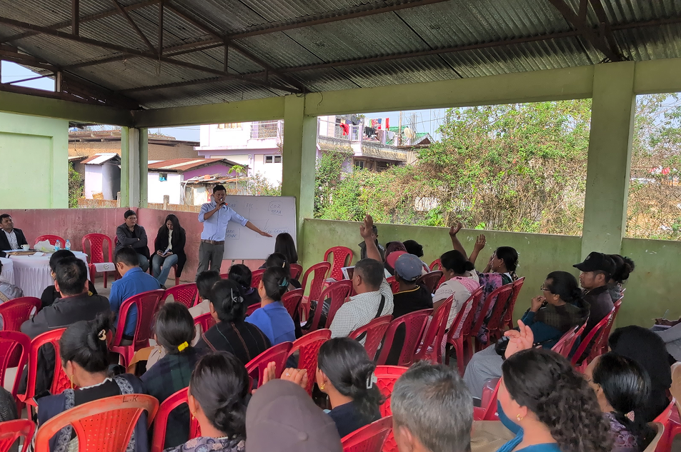 Worker with equipment