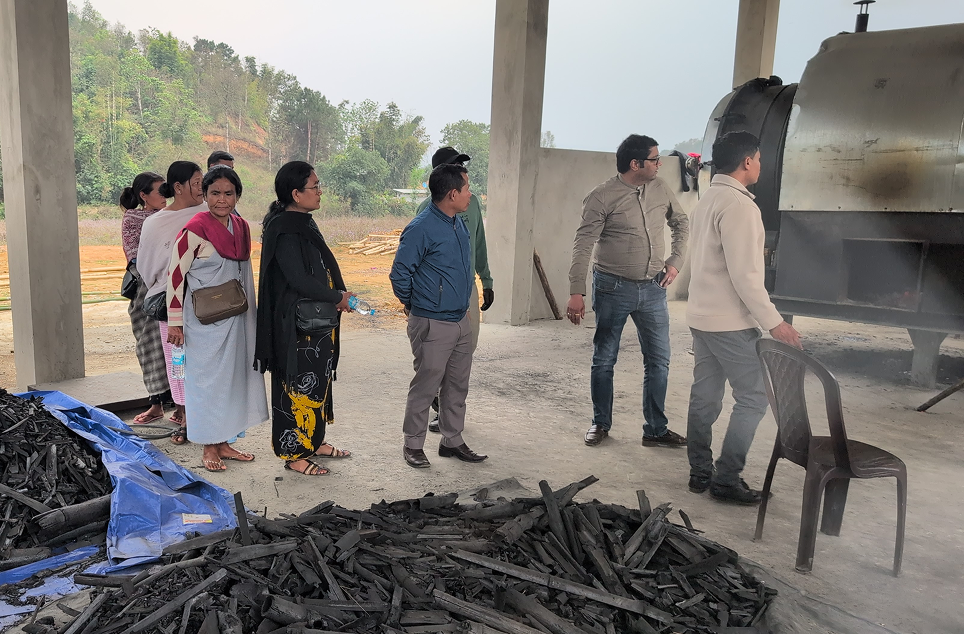 Worker with equipment